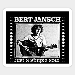 Bert Jansch ///// Retro Style Folk Music Design Magnet